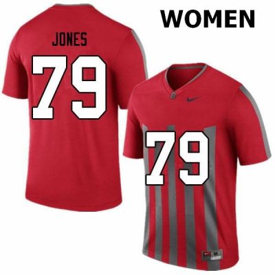 NCAA Ohio State Buckeyes Women's #79 Dawand Jones Retro Nike Football College Jersey ZDS5345GN